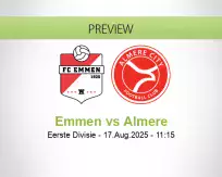 Emmen Almere betting prediction (17 August 2025)