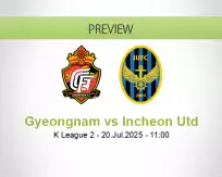 Gyeongnam Incheon Utd betting prediction (20 July 2025)