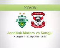 Jeonbuk Motors Sangju betting prediction (20 September 2025)
