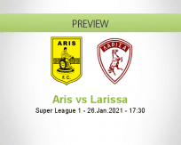 Aris Larissa betting prediction (26 January 2021)