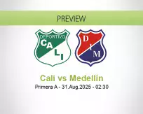 Cali Medellín betting prediction (31 August 2025)