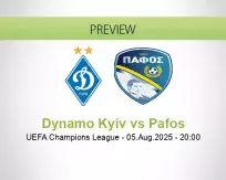 Dynamo Kyiv Pafos betting prediction (05 August 2025)