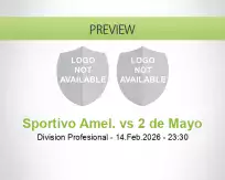 Sportivo Amel. 2 de Mayo betting prediction (15 February 2026)