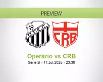 Operário CRB betting prediction (18 July 2025)