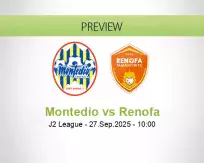 Montedio Renofa betting prediction (27 September 2025)