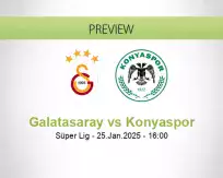 Galatasaray Konyaspor betting prediction (25 January 2025)