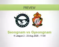 Seongnam Gyeongnam betting prediction (23 August 2025)