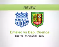 Emelec Dep. Cuenca betting prediction (11 August 2025)