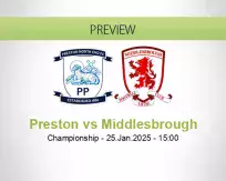 Preston Middlesbrough betting prediction (25 January 2025)