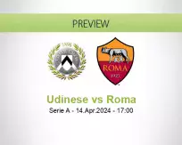 Udinese Roma betting prediction (14 April 2024)