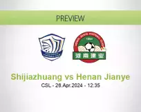 Shijiazhuang Henan Jianye betting prediction (26 April 2024)