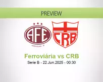 Ferroviária CRB betting prediction (22 June 2025)