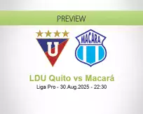 LDU Quito Macará betting prediction (31 August 2025)