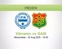 Värnamo GAIS betting prediction (02 August 2025)