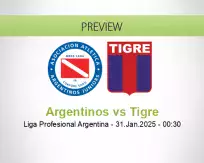 Argentinos Tigre betting prediction (31 January 2025)