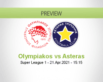 Olympiakos Asteras betting prediction (21 April 2021)