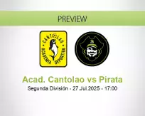 Acad. Cantolao Pirata betting prediction (27 July 2025)