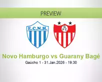 Novo Hamburgo Guarany Bagé betting prediction (31 January 2026)