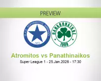 Atromitos Panathinaikos betting prediction (25 January 2026)