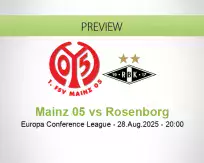 Mainz 05 Rosenborg betting prediction (28 August 2025)
