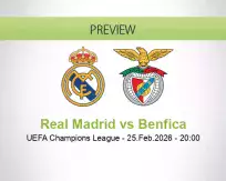 Real Madrid vs Benfica