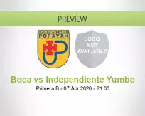Boca Independiente Yumbo betting prediction (07 April 2026)