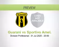 Guaraní Sportivo Amel. betting prediction (31 July 2025)