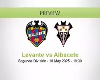 Levante Albacete betting prediction (16 May 2025)
