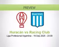 Huracán Racing Club betting prediction (19 September 2025)