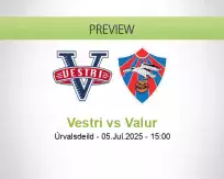Vestri Valur betting prediction (05 July 2025)