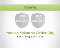 Yunnan Yukun Better City betting prediction (23 August 2025)