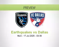 Earthquakes Dallas betting prediction (17 July 2025)