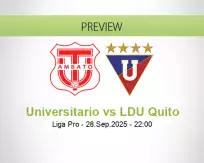 Universitario LDU Quito betting prediction (28 September 2025)