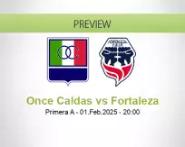 Once Caldas Fortaleza betting prediction (01 February 2025)