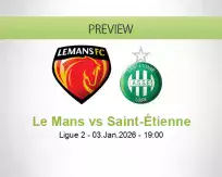 Le Mans Saint-Étienne betting prediction (03 January 2026)