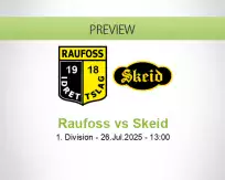 Raufoss Skeid betting prediction (26 July 2025)