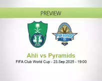 Ahli Pyramids betting prediction (23 September 2025)