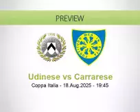Udinese Carrarese betting prediction (19 August 2025)