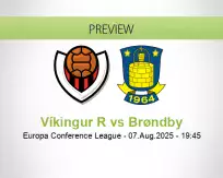 Víkingur R Brøndby betting prediction (08 August 2025)