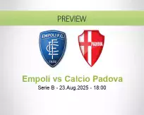 Empoli Calcio Padova betting prediction (23 August 2025)