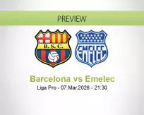 Barcelona Emelec betting prediction (07 March 2026)