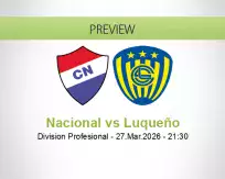 Nacional vs Luqueño