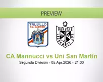 CA Mannucci vs Uni San Martín