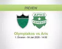 Olympiakos Aris betting prediction (04 January 2026)