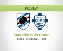 Sampdoria Como betting prediction (27 April 2024)
