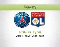 PSG Lyon betting prediction (15 December 2024)