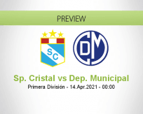 Sp. Cristal Dep. Municipal betting prediction (13 April 2021)