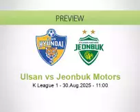 Ulsan Jeonbuk Motors betting prediction (30 August 2025)