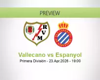 Vallecano Espanyol betting prediction (23 April 2026)