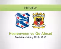 Heerenveen Go Ahead betting prediction (30 August 2025)